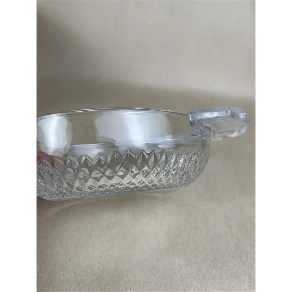 Mikasa Studio Nova‎ Candy Dish Christmas Bowl Frosted Holly Berries Clear Glass